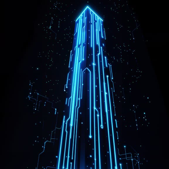 futuristic digital circuit board image