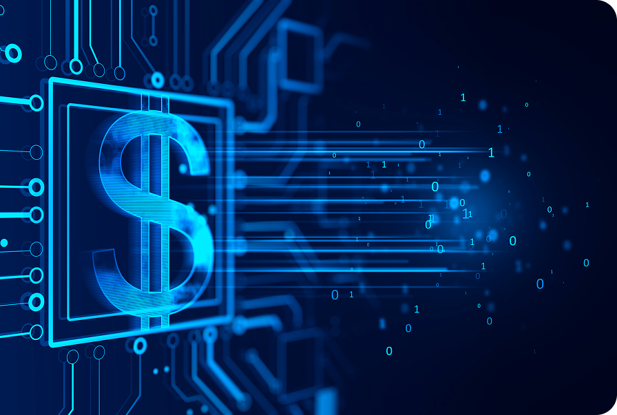 Carte de Circuit Numérique avec Signe Dollar